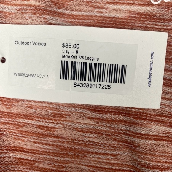 Outdoor Voices Clay TerraKnit 7/8 Legging Size Small - Picture 5 of 6
